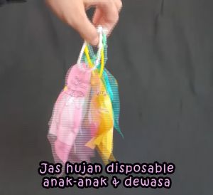 Jas Hujan Hello Sun Disposable Transparant Anak & Dewasa Sekali Pakai