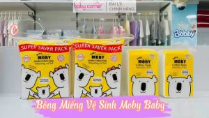 Bông Miếng Baby Moby Cỡ Lớn Jumbo Pads Gói Siêu Tiết Kiệm 150g