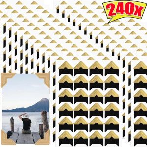 【Swan Home】240/24PCS Corner Stickers DIY Vintage Corner Kraft Paper Stickers Scrapbook Self-Adhesive Photo Album accessories Corner Sticker