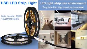 DC5V LED Makeup Mirror Light Strip USB Dressing Table Lamp LED Tape Room Decoration Bedroom Vanity Lights 0.5M 1M 2M 3M 4M 5M