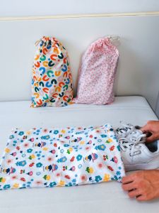 Pure Cotton Material Loading Shoes Bags Storage Dustproof Bag Household Drawstring Drawstring Pocket Travel Business Trip Can Be Reused Shoe Bag