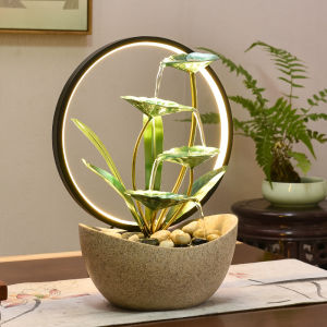 Fengshui Wheel Bring In Wealth and Treasure Flowing Water Ornaments Circulating Water Indoor Living Room Landscape Decoration Good Luck Comes Housewarming Gifts