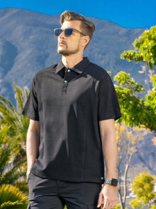 Enjeolon | Deconstructed Casual Business Polo Shirt Short Sleeve