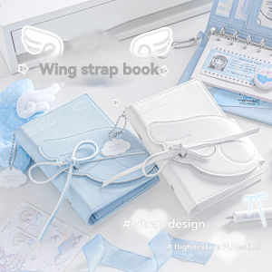 1PC Notebook Leather Hand Booklet Cute A7 Loose leaf Booklet with Three Fold Wings Hand Booklet