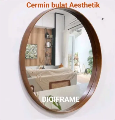 Cermin bulat Aesthtik viral D40cm.Cermin viral.cermin dinding bulat