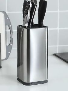 TaffHOME Tempat Pisau Dapur Kitchen Knife Stand Holder Stainless Steel - SUS430