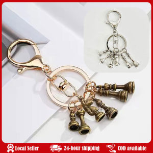 Chess pendant keychain alloy pendant keychain Chess King Queen Rook Knight Pawn Bishop Silver Color Pendant KeyRing Jewelry Gift Fashion Chess Keychain Chessboard Chess Piece Glass Dome Pendant Car Keychain Ring Chess Lovers Gift Metal Key Ring Pendant