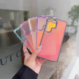 Laser Gradient Matte Shockproof Case For Samsung S26 S25 Edge S24 S23 Ultra Plus FE A17 A07 A56 A36 A26 A16 Anti-Scratch Cover