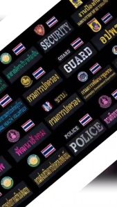 อาร์มติดเสื้อแบบตีนตุ๊กแก กรมการปกครอง อปพร. อาสาสมัครสาธารณสุขฯ กรมส่งเสริมการปกครองท้องถิ่น ธงชาติไทย