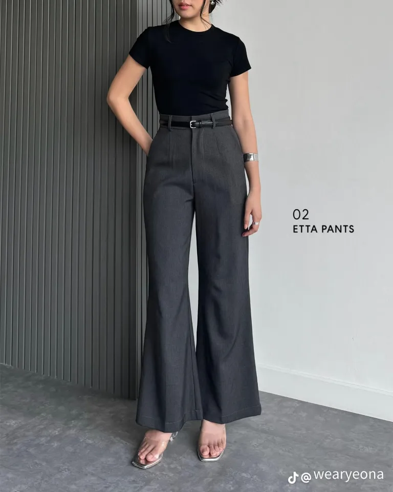 ETTA PANTS Hihgwaist Celana Kulot Cutbray Wanita Highwaist