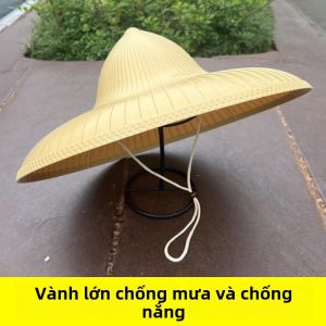 Mũ Che Nắng Chống Nước Hainan Rộng Lớn Bằng Nhựa Dùng Cho Nam Và Nữ Mùa Hè 2023 Mũ Đi Biển Phong Cách Nông Thôn Thường Ngày