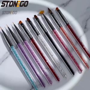 7Pcs Professional Nail Art Brush Set Manicure Acrylic Paint UV Gel Polish Nails Lining Pen Kit