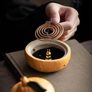 Indoor Ceramic Incense Burner Large Good Luck Mosquito Coil Incense Burner Aromatherapy Burner Incense Stick Burner Sandalwood Burner