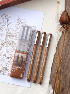 Waterproof Brown Black Drafting Pens Art Specialized Hand Drawing Pens Quick Sketching Painting Needle Tube Pens Refillable