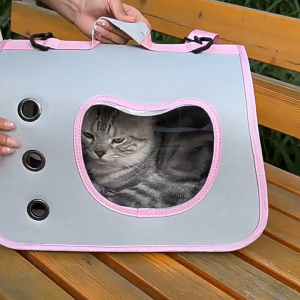 Cat Travel Bag Large Pet Carrier bag Foldable Breathable Portable Pet Bag Windproof Outdoor for Kucing