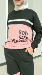 Setelan Baju Olahraga Wanita Muslimah - Baju Senam Sepeda Lari Wanita One Set Vira by Mareema