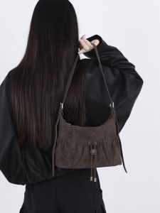 Wood River Card Original Design Pleated Underarm Matte Finish Crossbody Bag Single Shoulder Womens Bag 2025 New Style Casual Minimalist Style