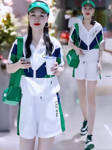 Bộ Đồ Thể Thao Thường Ngày Mùa Hè Cho Nữ Bộ Đồ Chạy Bộ Tay Ngắn Quần Short Bộ Đồ Thể Thao Hai Mảnh Thời Trang Giảm Tuổi