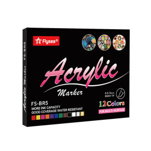 12/24/36 Colors Brush Tip Acrylic Paint Pens Paint Markers for Lettering and Creative Painting Rocks Mugs Ceramic Glass