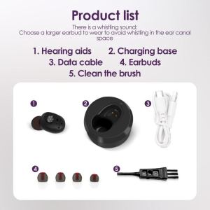 Hearing Aid Mini Rechargeable Digital Hearing Amplifier Audiphone VHP-1607 Invisible Comfortable Elderly Set of OneHearing Aid Mini Rechargeable Digital Hearing Amplifier Audiphone VHP-1607 Invisible Comfortable Elderly Set of OneHearing Aid Mini Recharge