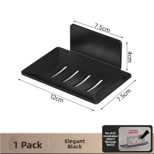 WEIMEIYUAN | Suction Cup Soap Holder Wall Mount No Drilling Home Bathroom Drainage Washstand Organizer