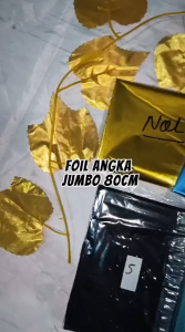 Balon foil umur 80 Cm angkaJumbo rosegold Rainbow