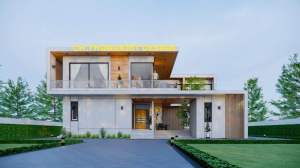 แบบบ้านโมเดิร์นกล่อง 2 ชั้น