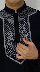Jubah Gamis Pria Dewasa Panjang Muslim Bordir C06