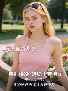 Menyanull | Fine Merino Wool U-Neck Bra Top 15.5 Microns