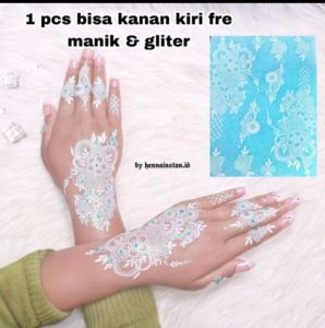 HENNA TEMPAL 1 PCS FREE GLITE & MANIK