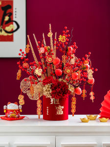 Fortune Bucket Flower Pot Housewarming Decoration New Home Living Room Decoration Decoration Home Supplies