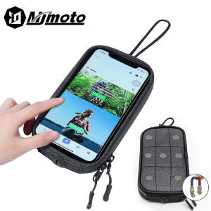 Universal Motorcycle Fuel Tank Bag Waterproof – Transparent Phone Holder Pouch with Touchscreen Access CE Certified Anti-Slip Design for Riding in Rain/Hot Weather – Fits iPhone 15 Pro Max/Samsung S24 6.7" Phone Mount Adjustable Straps