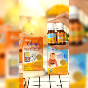 Ddrops Liquid Organic Vitamin D3 400 IU - Baby Vitamin D for Teeth & Bone Development Preservative-Free (2.5ml/90 drops)