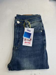 This Retro High Waist Cats Paw Denim Blue Skinny Pants