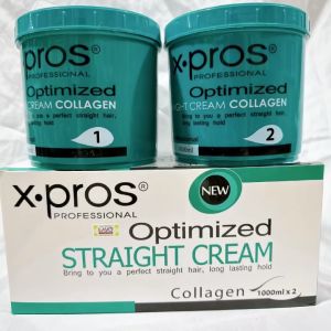 Duỗi siêu nhanh Xpro xanh Colagen 1000ml dành cho mọi loại tóc -  Duỗi tóc Xpro cho tóc óng mượt