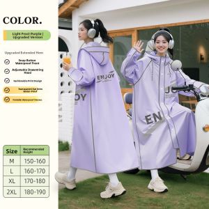 ZHENGYU | Long-Sleeved Full-Body Raincoat for Adults Women Students Separable Rain Cover for Electric Scooter