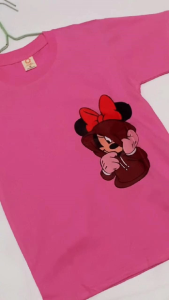 Baju Kaos Anak Perempuan Katun Lengan Pendek Usia 1-10 tahun