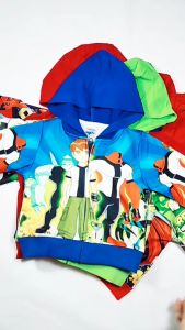 Áo khoác bé trai hình siêu nhân nhện 11-43kg. Chất thun da cá hút mồ hôi- Hình in 3D - Kiến Lửa