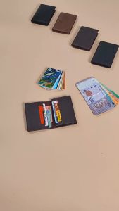 KASHVAU Mens Slim Card Holder Wallet Large Capacity Pocket Wallet Fits Up to 20 Cards PU Leather A2035-4