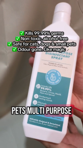 [24HR SHIP] SPRITZ! MULTI-PURPOSE PET DISINFECTANT SPRAY 500ml Cat Dog Rabbit Guinea Pig Hamster Chinchilla Kucing Arnab Deodorant Anti Virus Pembasmi Kuman Hawan Kecil 猫狗 兔子 天竺鼠 龙猫 仓鼠 消毒喷雾