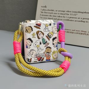 Leather Snoopy Family Phone Case for Xiaomi Foldable Screen Full Cover Anti-Fall Handheld Unique New Model Huawei Pocket2 Shell