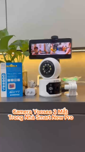 [New Pro 2026] Camera Yoosee 2 Mắt Trong Nhà Tích Hợp Nút Bấm Gọi Trên Camera Xem 2 Màn Hình Cùng Lúc Xoay 360đ
