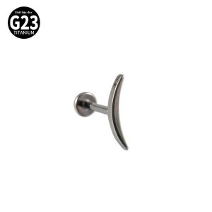 1PC G23 Titan Nguyên Chất Hoa Mặt Trăng Khuyên Tai Sụn Tai Có Ren Trong Khuyên Tai Helix Khuyên Tai Tragus Màu Vàng Thời Trang Trang Sức Xỏ Lỗ