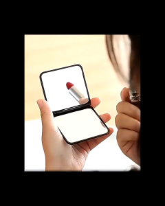 Cermin Lipat 2 Sisi Persegi Polos Praktis Kaca Make Up Mini Traveling Portable Serbaguna CF C1138