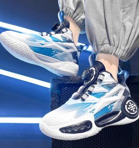 Boys Basketball Sports Shoes Breathable Running Shoes for Teenagers And Preteens Comfortable Flat Rubber Sole round Toe