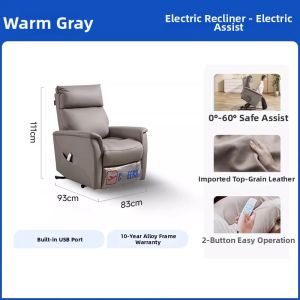 Electric Recliner Elderly Leather Single Sofa