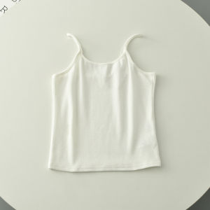 เสื้อกล้ามสลิงสั้นสีบริสุทธิ์สําหรับผู้หญิงง่ายต่อการจับคู่กับเครื่องแต่งกายใด ๆ เหมาะสําหรับฤดูร้อน RB988