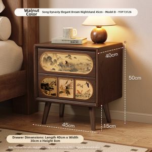 MR ART | Small Solid Walnut Mid Century Bedside Cabinet