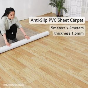 5 Meters x 2 Meters PVC Thick Rubber Mat Carpets 地板铺垫地毯地板革 PVC Tikar Getah Tebal