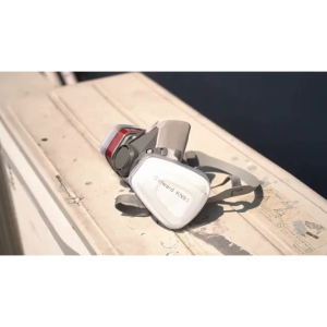 TaffGUARD Masker Gas Cat Half + Kacamata Safeti Anti Debu Industrial Sangat Aman KN95 - 6200